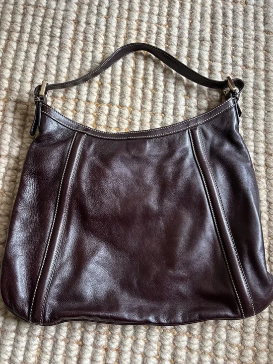 Gucci Brown Leather Medium Britt Shoulder Hobo Bag with Red & Green Web - Picture 2 of 10